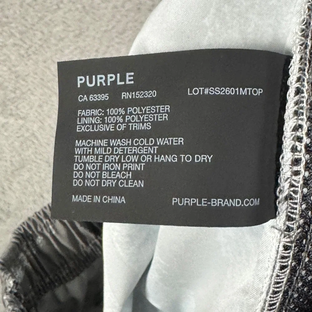Purple Brand Shorts Mens S Gray Black Palm Tree Mirage All Round